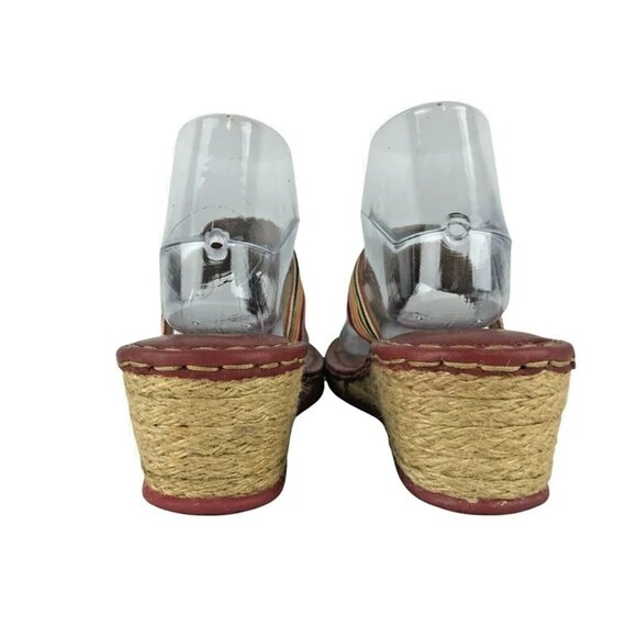 Born Womens Drillers Multicolor Striped Wedge Slide Sandal Size‎ US 8/EUR 39 - Picture 5 of 10